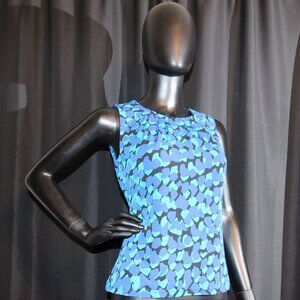 Calvin Klein Blue, Teal, and Black Women's Top